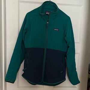 Patagonia Green and Dark Blue Jacket size women’s M